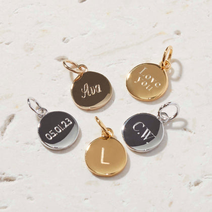 Gold Mini Disc Necklace With Bead Chain